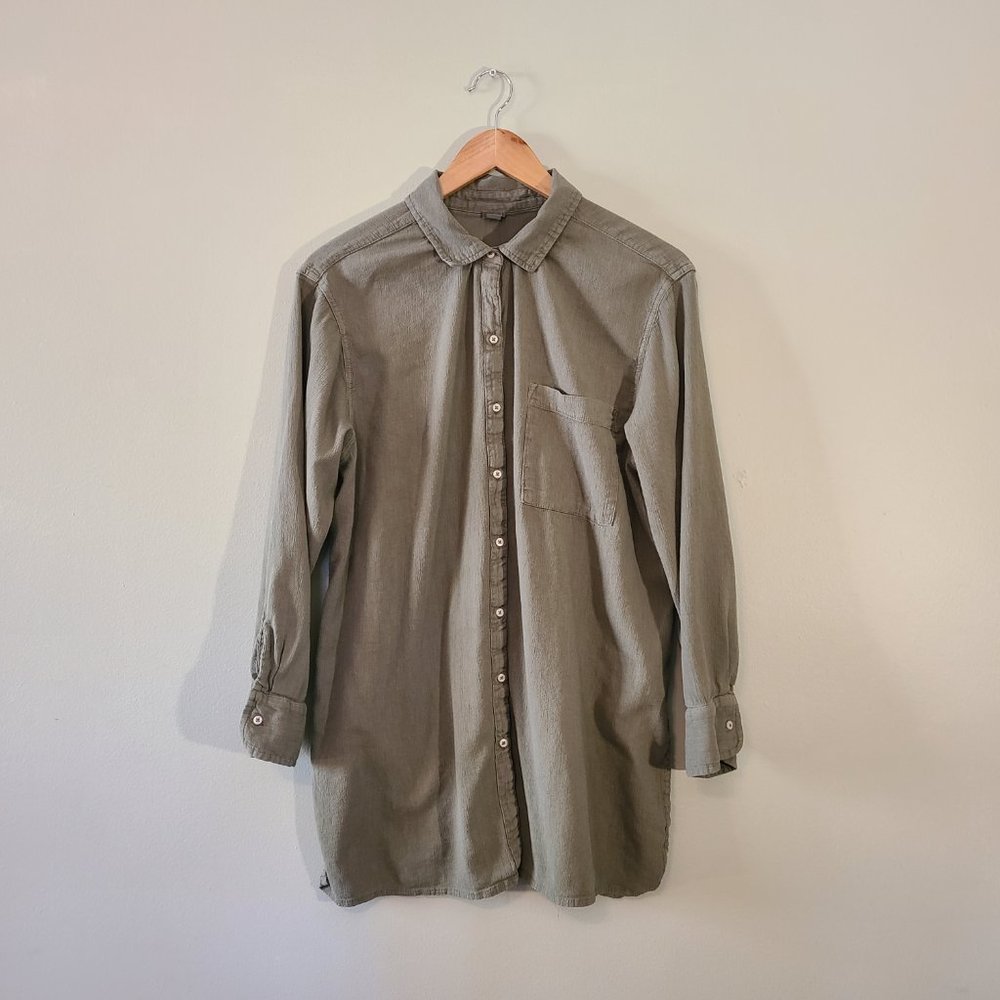 Aerie Soft Long Sleeve Button-Down Shirt with collar